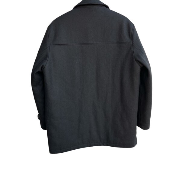 London Fog Vintage Style Mens Black Lined Coat With Button Closure Large - Picture 3 of 10